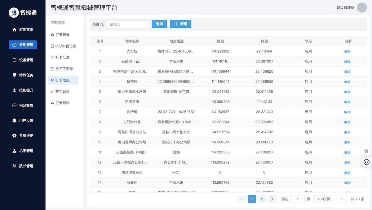 智機通智慧機械管理平台